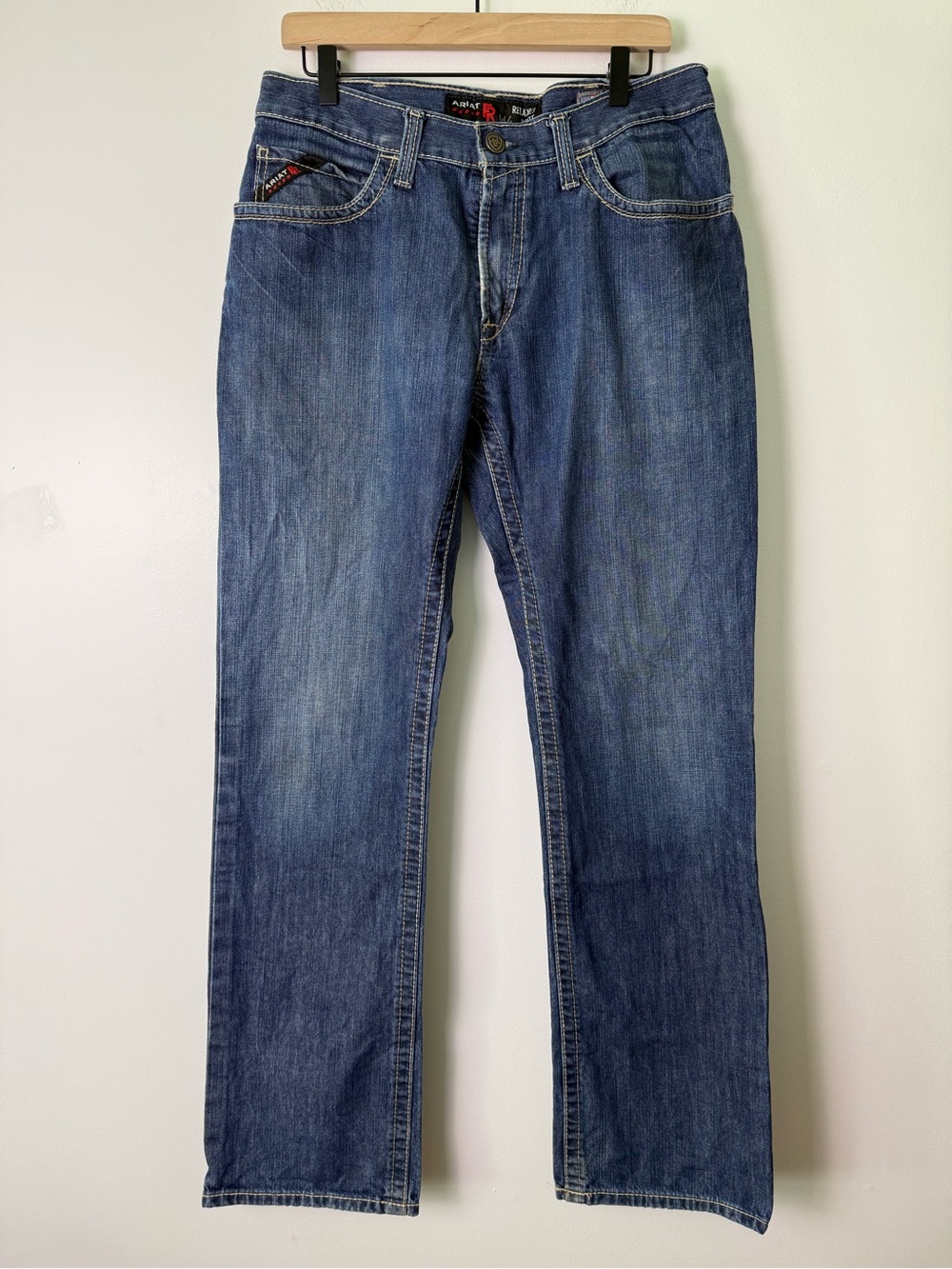 Ariat Men's Flame Resistant M4 Relaxed Boot Straight-Leg Jeans -see measurements